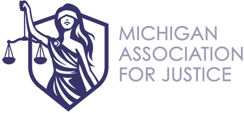 a logo for the Michigan Association for Justice